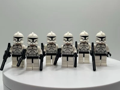 LEGO Star Wars The Clone Wars Fase 1 Clone Trooper Lote de 6 con Blasters SW0201 Foto 1 de 4