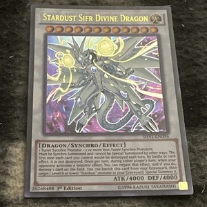 Yugioh Stardust Sifr Divine Dragon SHVI-EN096 Ultra Rare 1st Edition Near Mint - Picture 1 of 2