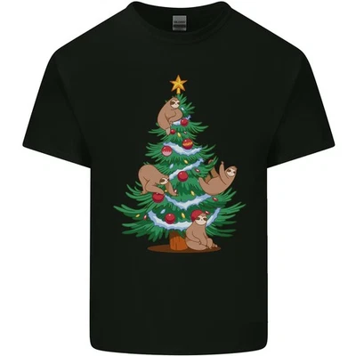 Sloth Christmas Tree Xmas Kids T-Shirt Childrens - Image 1 of 4