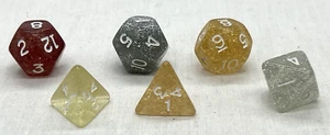 6 dados vintage raros de oro, plata, rojo brillo mazmorras y dragones - Envío gratuito - Imagen 1 de 7