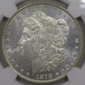 1878 7/8TF Weak Morgan Silver Dollar NGC Certified MS 62 VAM 41C Variety Feather - Picture 1 of 4