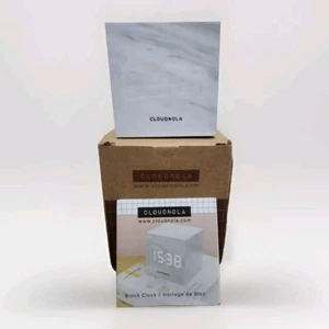 Cloudnola Block Clock 3-in-1 LED Alarm Clock Calendar Temperature 12/24H White - Picture 1 of 4