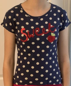 Next Blue Top With White Spots Age 10 Years (140cm) - Picture 1 of 5