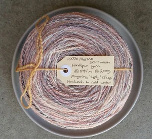 Handspun Yarn 100% Merino 20.7 Micron Approx 595m 200g Fingering 4ply 15wpi - Picture 1 of 8