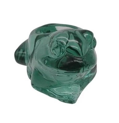 De colección Indiana Vidrio Verde Rana Té Luz Votivo Candelabro Pisapapeles Foto 1 de 4