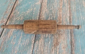 Old Antique Wooden Painted Chapati Rolling Pin Belan Velan Kitchen Tool India 02 - Picture 1 of 7