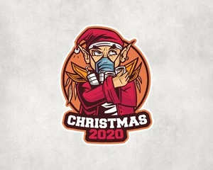 2 x Christmas Lockdown 2020 Vinyl Sticker Stickers Laptop Funny - Picture 1 of 1