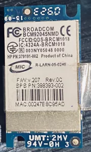 Adaptador Bluetooth Broadcom BCM92045NMD para módulo de HP Compaq 397923-002 (mezcla) - Imagen 1 de 2