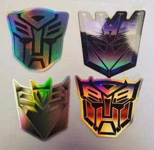 Transformers Autobots Decepticon STICKERS VARIETY PACK (4) WORLDWIDE 🌐 SHIPPING - Picture 1 of 12