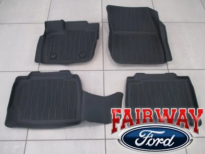 17 thru 20 Fusion OEM Genuine Ford Tray Style Molded Black Floor Mat Set 4-piece Foto 1 de 4
