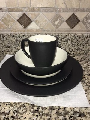 NEW NORITAKE COLORWAVE GRAPHITE 4 PIECE PLACE SETTING Foto 1 de 4