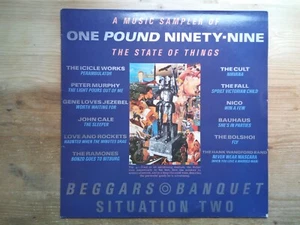 One Pound Ninety Nine VG Vinyl Record BBB1 Beggars Banquet Situation Two Sampler - Picture 1 of 4