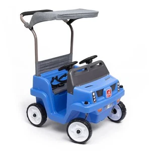 Large Blue Side By Side Push Around SUV Two Seater Toddler Ride On Toy - Picture 1 of 7