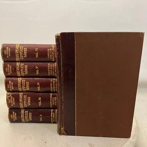 Antique Lot of 6 Shakespeare Complete Works Dr Johnson Edition 1893 Vols 1 & 3-7 - Picture 1 of 11