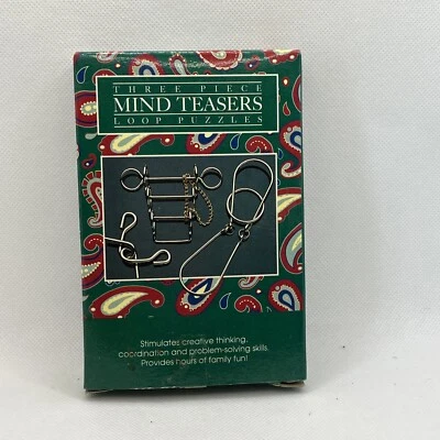 Three Piece Mind Teasers Loop Puzzles Missing One Puzzle - Image 1 of 2