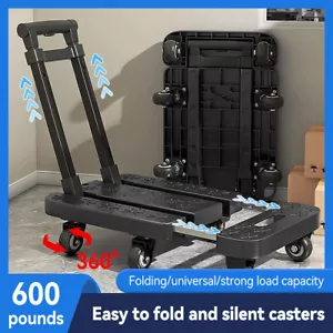 Heavy Duty 270kg Folding Platform Trolley Hand Truck Foldable Carrying Cart - Picture 1 of 13