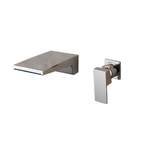 Bathroom 2PCS Widespread Waterfall Wall Mount Single Handle Mixer Faucet Taps - Bild 1 von 10