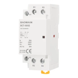 Baomain AC Contactor 24VAC 2 Pole 2NC Normally Closed Universal Circuit Control - Picture 1 of 12