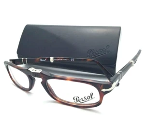 Folding PERSOL Rx-able Eyeglasses 2886-V 24 51-22 Havana Tortoise Frames w/Case - Picture 1 of 12
