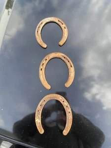 Vintage Rusted Horseshoes- Set of 3- Rustic Farmhouse Decor - Picture 1 of 4