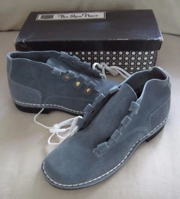Botas mocasín chukka de gamuza azul Mid Century Sears para mujer 5,5 B The Shoe Place Foto 1 de 4