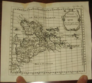 1740/50, Isles Britanniques. Par N. Sanson Géographe du Roy, ANGLETERRE, IRLANDE - Foto 1 di 5