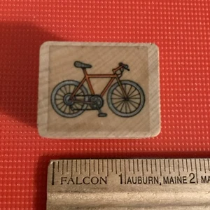 K1,  Unbranded Rubber Stamps, Old fashioned Red Bicycle - Picture 1 of 2