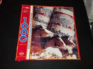 Vintage 1993 Rare Budweiser Clydesdales Bud by A Nose 1000pc Puzzle APT 6218 - Picture 1 of 11