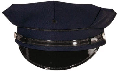 Navy Blue 8 Point Duty Cap Uniform Cover Visor Hat Security Police Officer Mail - Image 1 of 2