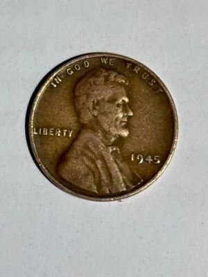 “Super Rare” 1945 Wheat Penny “No Mint Mark” (L )On The Rim And (W) On The Rim ! - Image 1 of 4