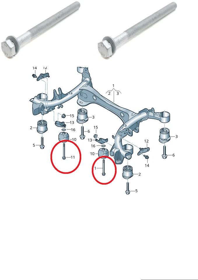 PERNOS SUBMARCO TRASERO AUDI A4 S4 A5 S5 A6 S6 A7 A8 RS4 RS5 RS6 RS7 N10771601 X 2 Foto 1 de 1