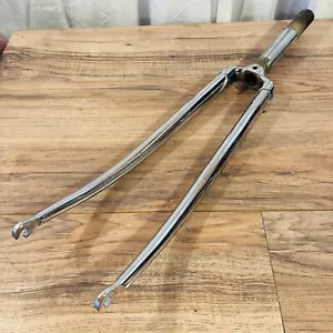 Vintage Eddy Merckx Chromed Fork Pantographed Crown 700C 168mm - Picture 1 of 15