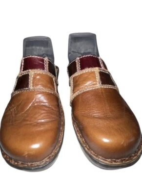 JOSEF SEIBEL Brown Leather Patchwork Comfort Mule Clogs Women's Sz EU 38 US 7.5 - Image 1 of 4