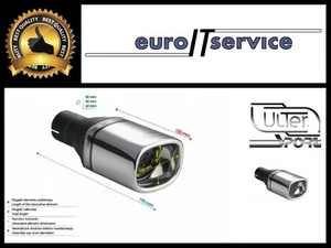 NEUF TOP MUFFLER TIP ULTER SPORT N1-24 - SILENCER TAIL PIPE Ø100x75 - Imagen 1 de 3