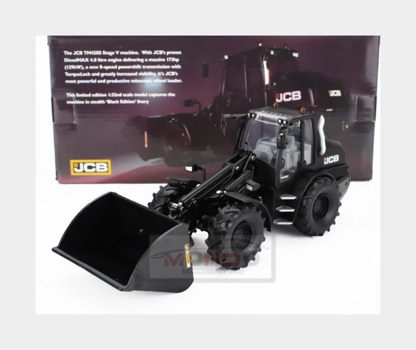 1:32 BRITAINS Jcb Tm420S Ruspa Gommata Black Edition Tractor Scraper LC43387 Mod - Image 1 of 2
