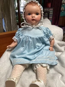 1930's Ideal Composition Baby Princess Beatrix ? 22”Baby Doll Repainted Lifesize - Picture 1 of 19