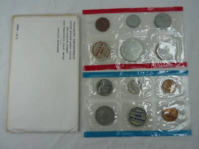 1969 P & D US Mint Uncirculated Set 5 Coins OGP Original Envelope BU - Image 1 of 4