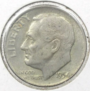 1954-S Roosevelt Silver Dime - Picture 1 of 4