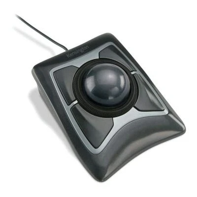 Black Silver Trackball Expert Mouse Optical Recreation Ball 1 Count - Image 1 of 4