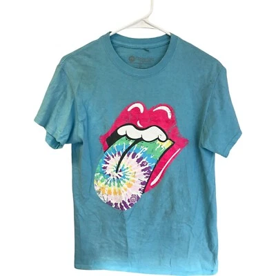 Girlie Girl Rolling Stone T-Shirt Womens Small Blue Crew Neck Short Sleeve - Image 1 of 4