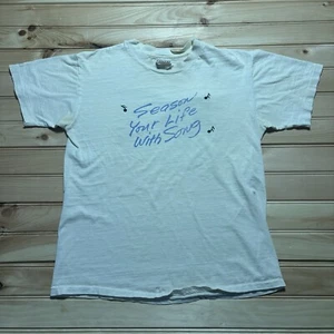 Vintage 80s William Hall Chorale Season Your Life With Song Musician Shirt - M - Picture 1 of 10