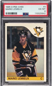 Mario Lemiuex 1985 O-Pee-Chee #9 RC PSA 6 EX-MT - Imagen 1 de 2