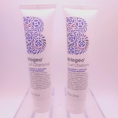 LOT OF 2 Briogeo Curl Charisma Rice Amino + Avocado Hydrating Shampoo 2oz each - Image 1 of 4
