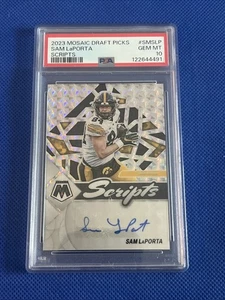 2023 Panini Mosaic Draft Picks Sam Laporta Scripts Prizm PSA 10 - Bild 1 von 2