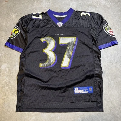 VTG REEBOK NFL EQUIPMENT BALTIMORE RAVENS DEION SANDERS JERSEY LARGE 44  - Image 1 of 4
