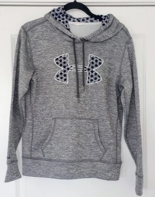 UNDER ARMOUR STORM WOMENS GRAY POLKA DOT BLACK & WHITE LOGO MEDIUM - Imagem 1 de 4