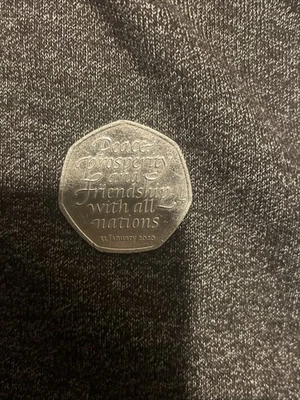 2020 Brexit 50p Coin Peace, Prosperity & Friendship Fifty Pence Circulated Rare - Image 1 of 2