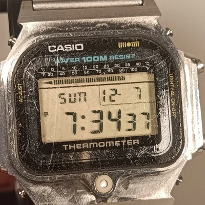 Reloj Hombre Vintage (1983) TERMÓMETRO CASIO TS-3000 215 Acero San 100m Japón  Foto 1 de 4
