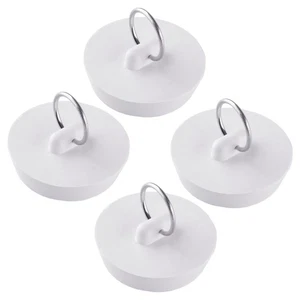 Rubber Sink Plug Rubber Stopper Home Kitchen 4x 41.5-45mm White Durable - Picture 1 of 4
