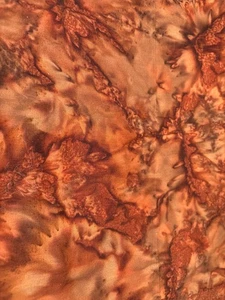 Hand-Dyed Brown & Black Marbled Cotton Fabric 25" x 27" Craft Sewing Quilting Ma - Picture 1 of 6